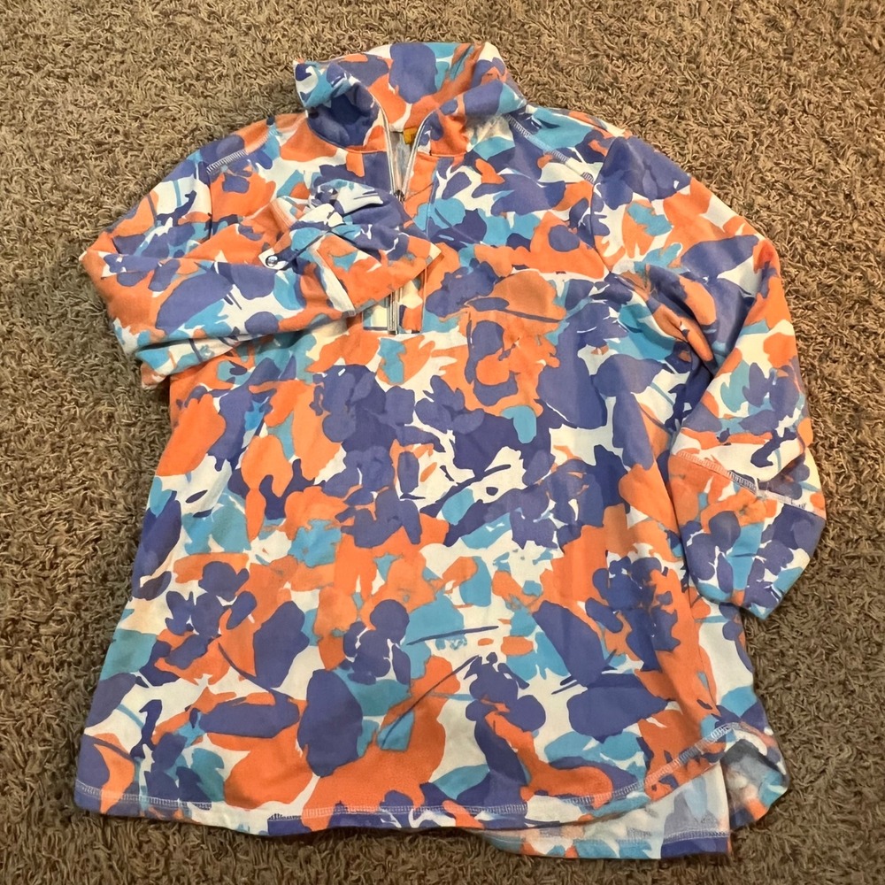 Ruby Rd Quarter Zip Pullover Floral‎ Abstract Pri… - image 3